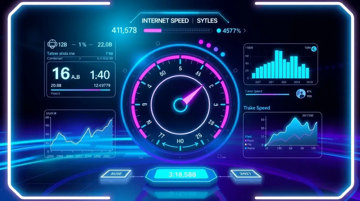 İnternet hız testi arayüzü